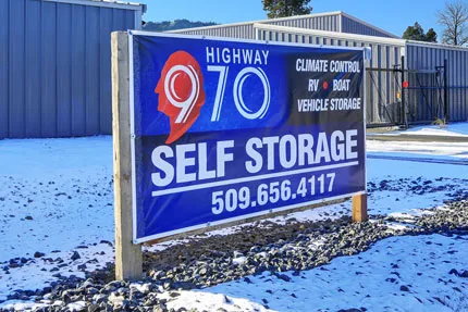 Highway 970 Self Storage sign